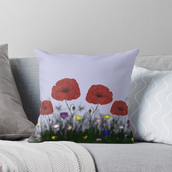 Item preview, Summer meadow with large poppy blossoms designed and sold by creaphyl28.
