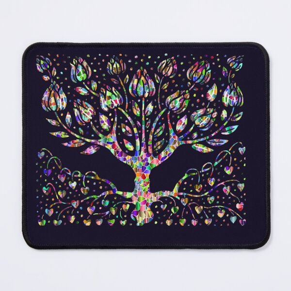 Item preview, Vibrant Mosaic Tree of Life Colorful Hearts &Flower Art designed and sold by MagySale.