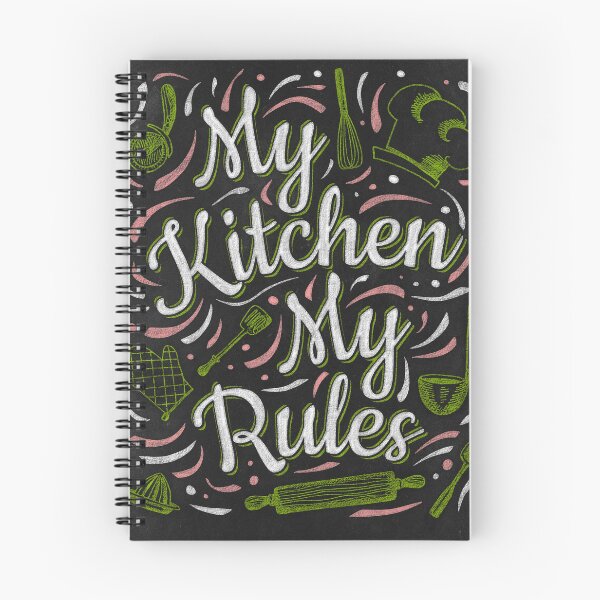 Item preview, My kitchen My rules black chalk board kitchen decor designed and sold by Bearlala.