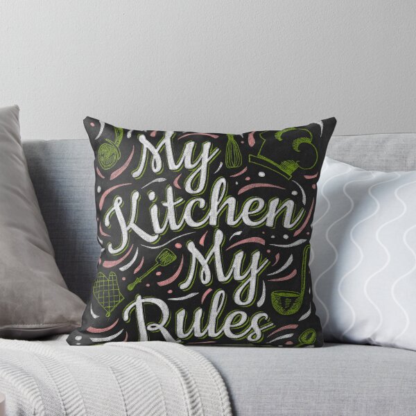 Item preview, My kitchen My rules black chalk board kitchen decor designed and sold by Bearlala.