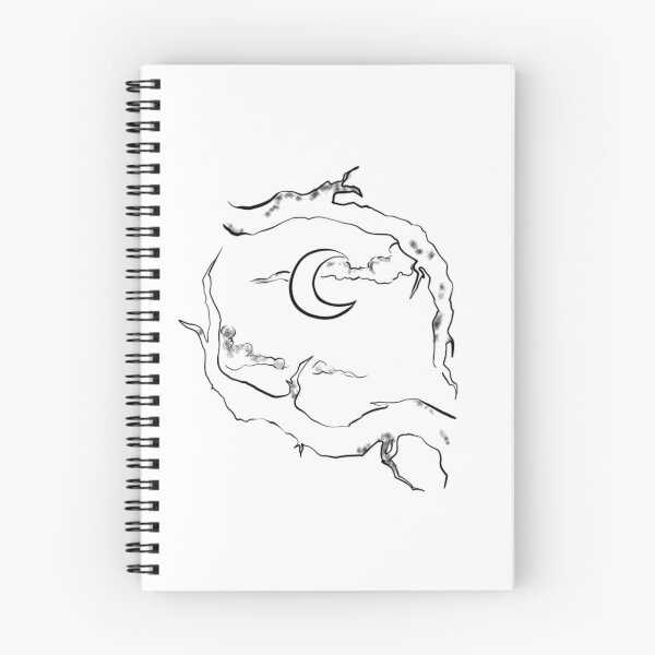 Item preview, Moon among tree trunks black version designed and sold by atlasclarie.