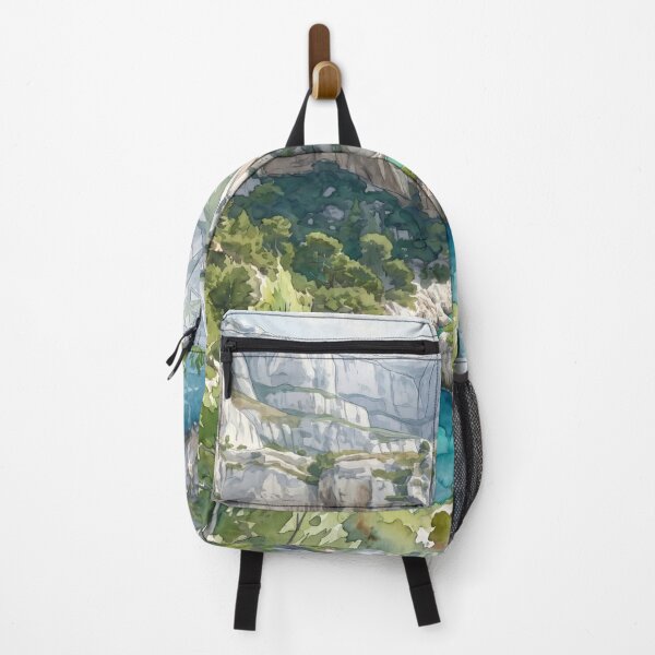 Item preview, Calanques de Cassis in Watercolor Style — Digital Art Transformation from Real Photography designed and sold by M.ALK.Watercolor.