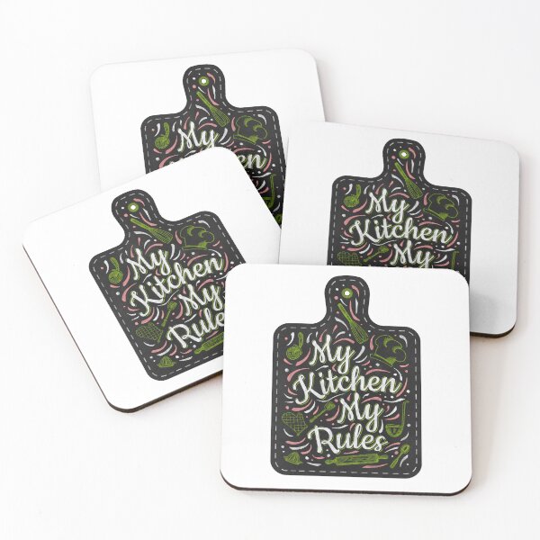 Item preview, My kitchen My rules black cutting board kitchen decor  designed and sold by Bearlala.