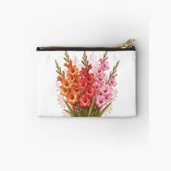 Item preview, Vintage Gladiolus Bouquet Botanical Illustration Watercolor Pink Orange Flowers designed and sold by Panom Suavichien.
