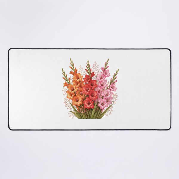 Item preview, Vintage Gladiolus Bouquet Botanical Illustration Watercolor Pink Orange Flowers designed and sold by Panom Suavichien.