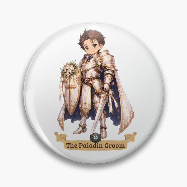 Item preview, The Paladin Groom | Wedding design chibi roleplaying couple RPG designed and sold by Love&Geek.