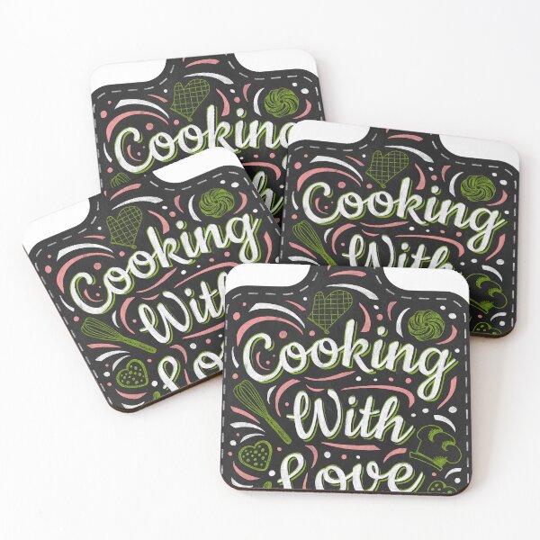 Item preview, Cooking with Love black cutting board, kitchen decor  designed and sold by Bearlala.