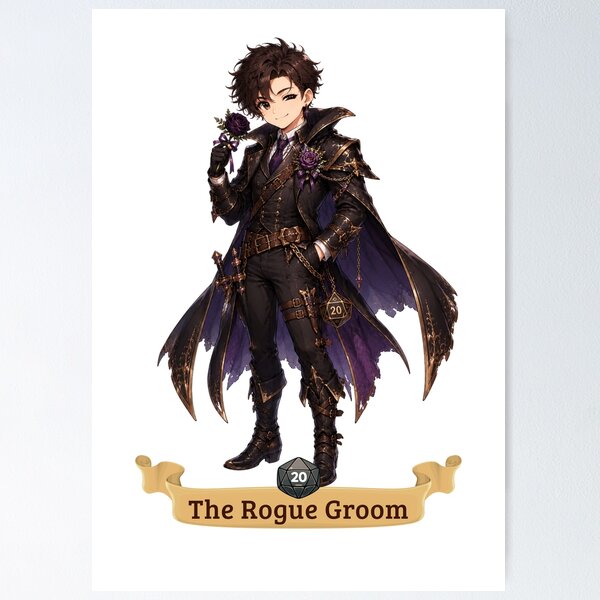 Item preview, The Rogue Groom | Wedding design chibi roleplaying couple RPG designed and sold by Love&Geek.
