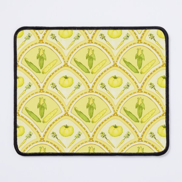 Item preview, Yellow scalloped edge Garden vegetable pattern designed and sold by EmmaSB-Designs.