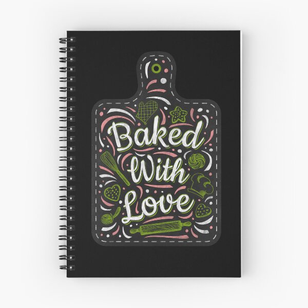 Item preview, Baked with Love kitchen black cutting board  designed and sold by Bearlala.