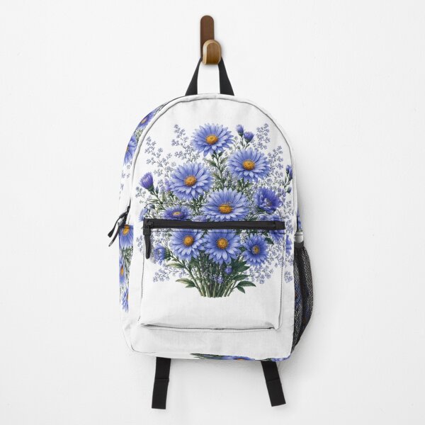 Item preview, Vintage Blue Aster Cornflower Botanical Illustration Watercolor Blue Flowers designed and sold by Panom Suavichien.
