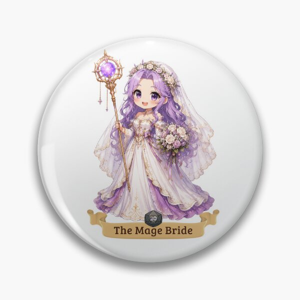 Item preview, The Mage Bride | Chibi-style wedding design for role-playing couples designed and sold by Love&Geek.