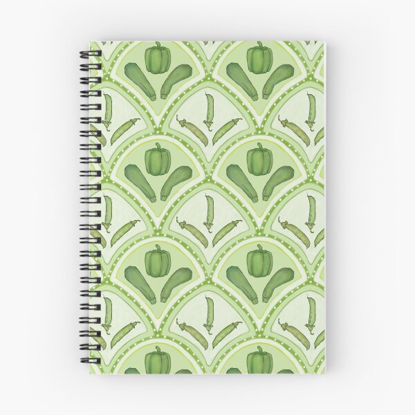 Item preview, Green scalloped edge Garden vegetable pattern designed and sold by EmmaSB-Designs.