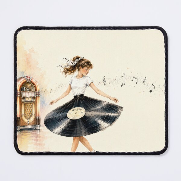 Item preview, Retro Teen Girl Dancing to the Jukebox designed and sold by Maria Dryfhout.