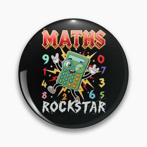Item preview, Maths Rockstar Funny Calculator Character School Number Day designed and sold by MysticMirth.