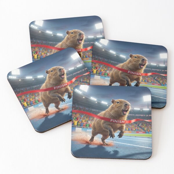 Item preview, Nimble Capybara Breaks the Victory Tape designed and sold by Tridentulus.