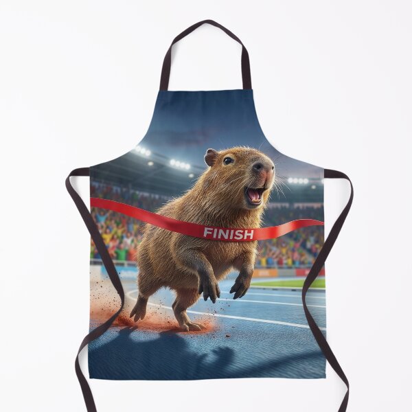 Item preview, Nimble Capybara Breaks the Victory Tape designed and sold by Tridentulus.