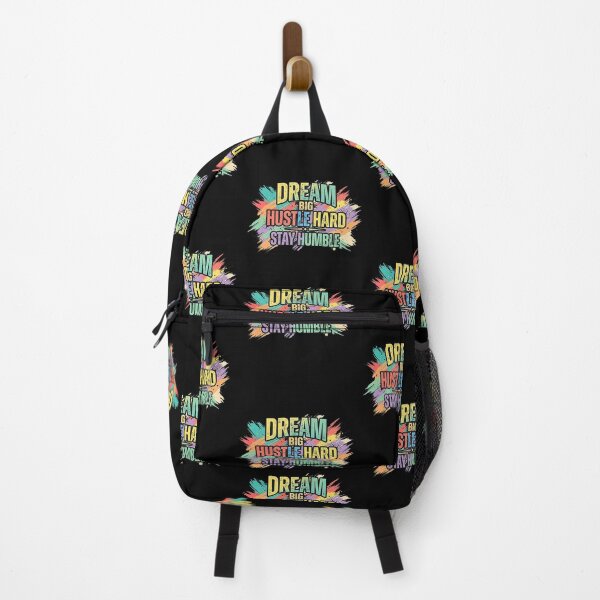 Item preview, Dream Big Hustle Hard Stay Humble – Motivational Typography designed and sold by No Excuses .