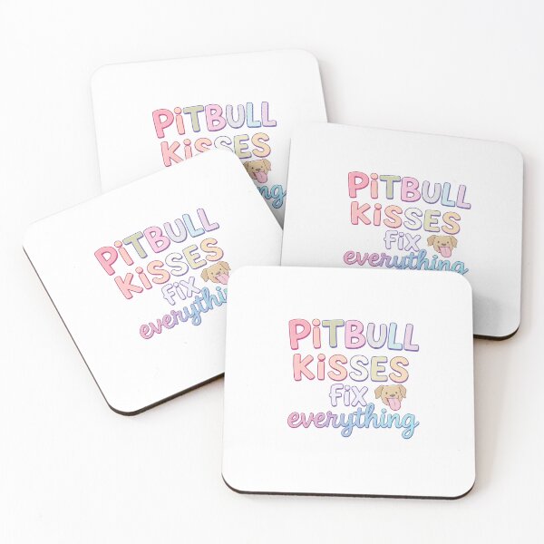 Item preview, Sweet Pastel Pitbull Kisses Fix Everything Art designed and sold by My Pitbull Place.