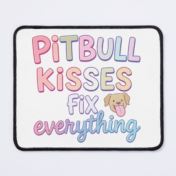 Item preview, Sweet Pastel Pitbull Kisses Fix Everything Art designed and sold by My Pitbull Place.