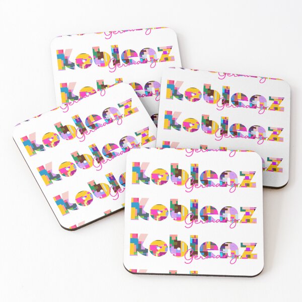 Item preview, Koblenz, Germany, Vibrant Abstract City Typography Art designed and sold by Wanderful-roads.