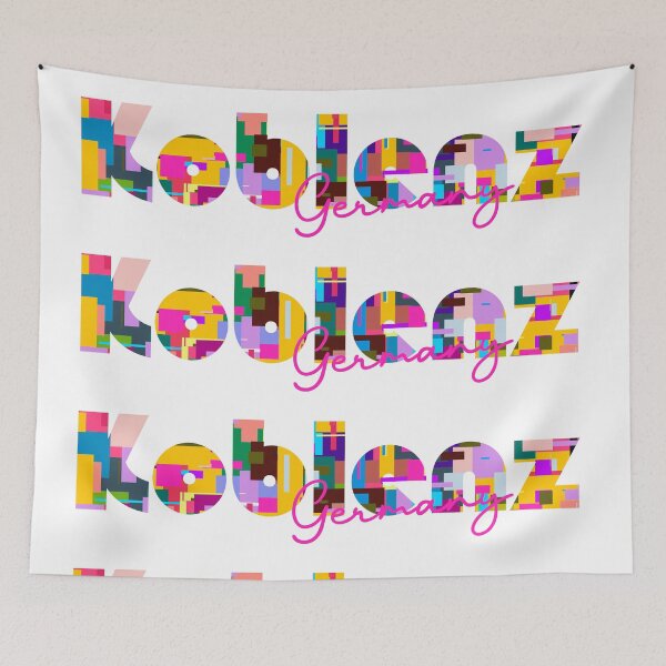 Item preview, Koblenz, Germany, Vibrant Abstract City Typography Art designed and sold by Wanderful-roads.