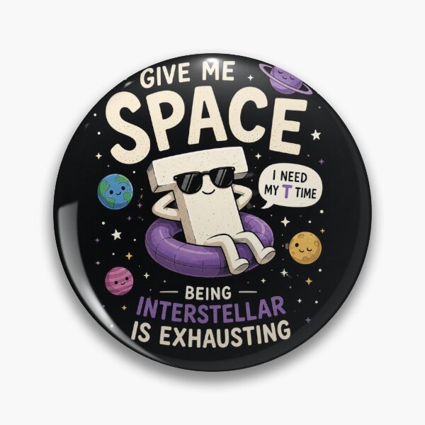 Item preview, Give Me Space Funny T Shirt – Cute Space Pun “I Need My T Time” Cartoon Letter Design designed and sold by Kate1art.