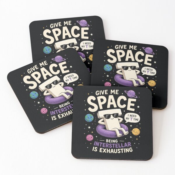 Item preview, Give Me Space Funny T Shirt – Cute Space Pun “I Need My T Time” Cartoon Letter Design designed and sold by Kate1art.