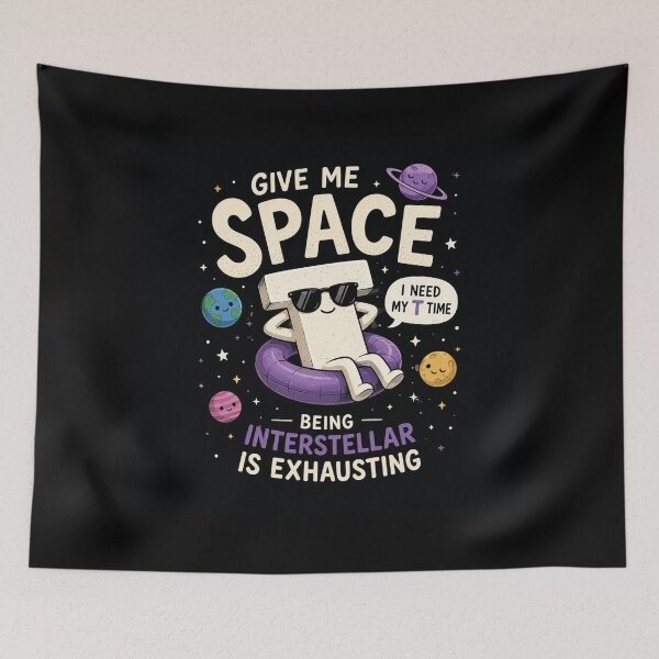 Item preview, Give Me Space Funny T Shirt – Cute Space Pun “I Need My T Time” Cartoon Letter Design designed and sold by Kate1art.