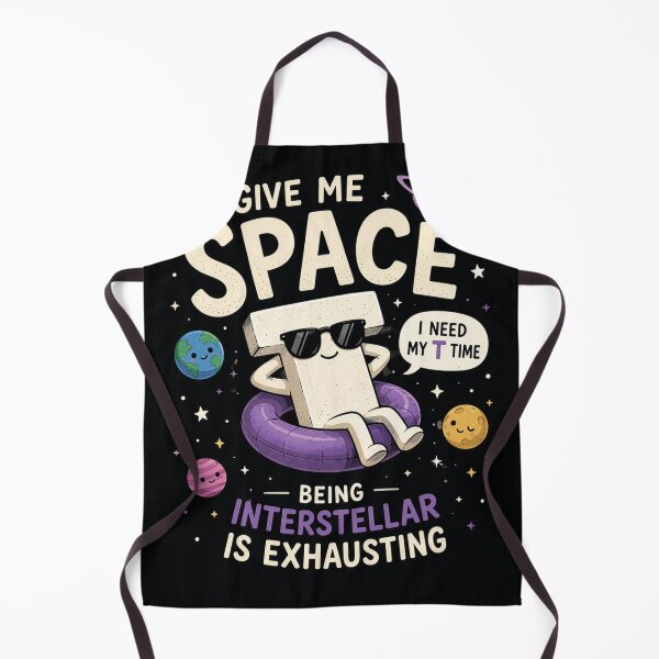 Item preview, Give Me Space Funny T Shirt – Cute Space Pun “I Need My T Time” Cartoon Letter Design designed and sold by Kate1art.