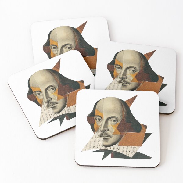 Item preview, Shakespeare – Literary Collage Portrait Art Print | Hipster Bard Constructivist Poster designed and sold by OzzFrequency.