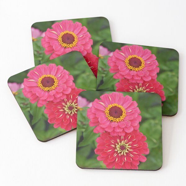 Item preview, Bestie Girlie Twirlies - Pink and Watermelon Red Zinnias designed and sold by Loveisthebtwd.