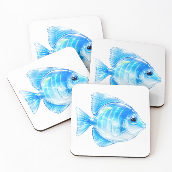 Item preview, Frutiger Aero Blue Glass Fish Y2K Aesthetic designed and sold by Dark Fantasy Shop.