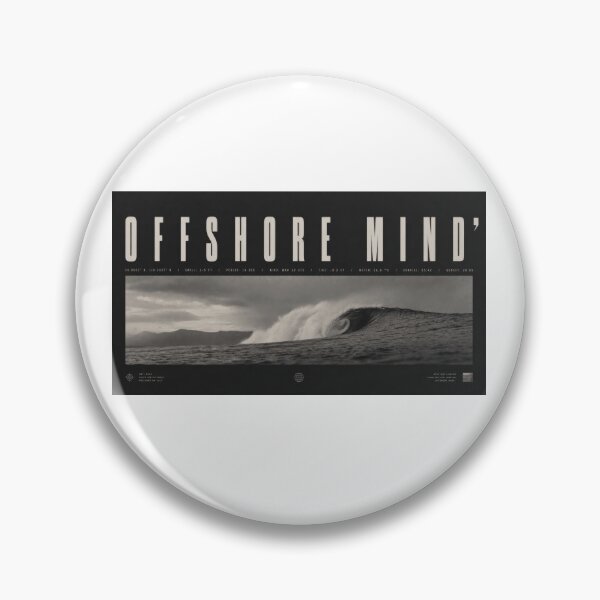 Item preview, Offshore Mind Brutalist Editorial Surf Typography Tee Sticker Ocean Surfer Gift designed and sold by sharifex.
