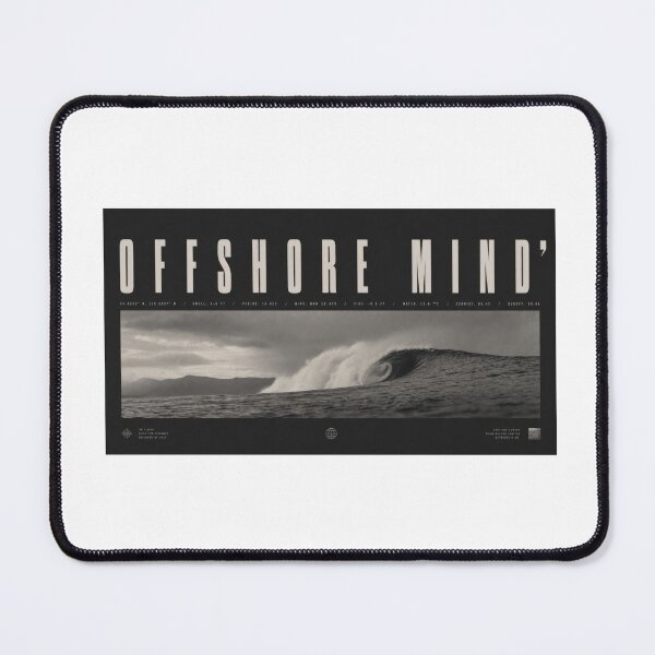 Item preview, Offshore Mind Brutalist Editorial Surf Typography Tee Sticker Ocean Surfer Gift designed and sold by sharifex.