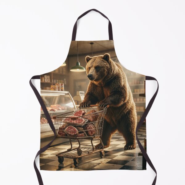 Item preview, Grizzly Bear Visits the Butcher's Counter designed and sold by Tridentulus.