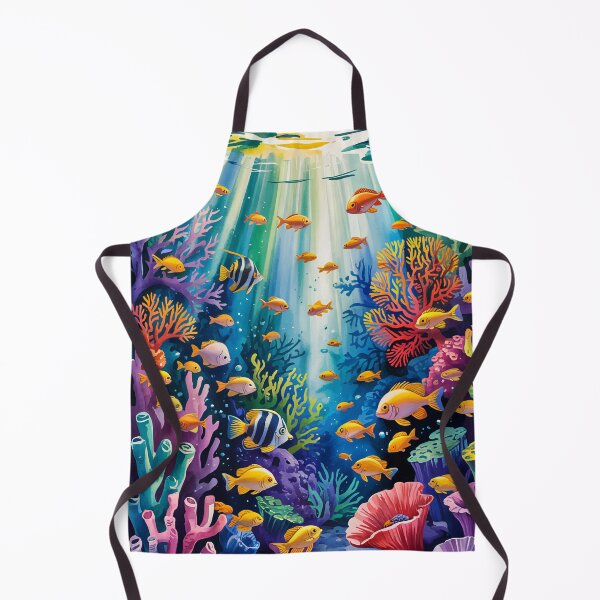 Item preview, Sunlit Coral Reef Paradise Illustration designed and sold by WildlifeInc.