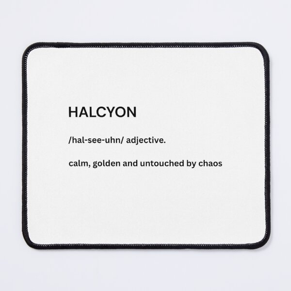 Item preview, Halcyon Definition - Minimalist Typography Art designed and sold by Trendilicious .