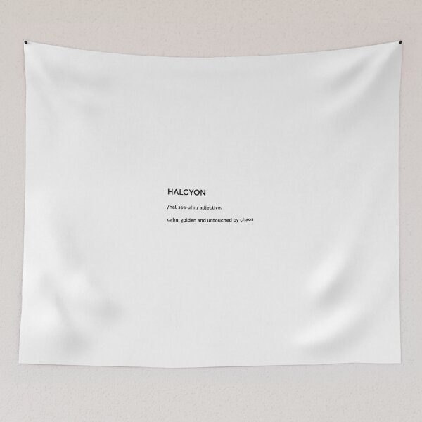 Item preview, Halcyon Definition - Minimalist Typography Art designed and sold by Trendilicious .