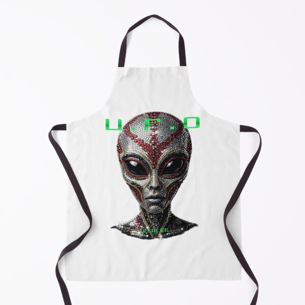 Item preview, UFO They Are Here Sparkling Glitter Adults Alien Face designed and sold by Fanybany.