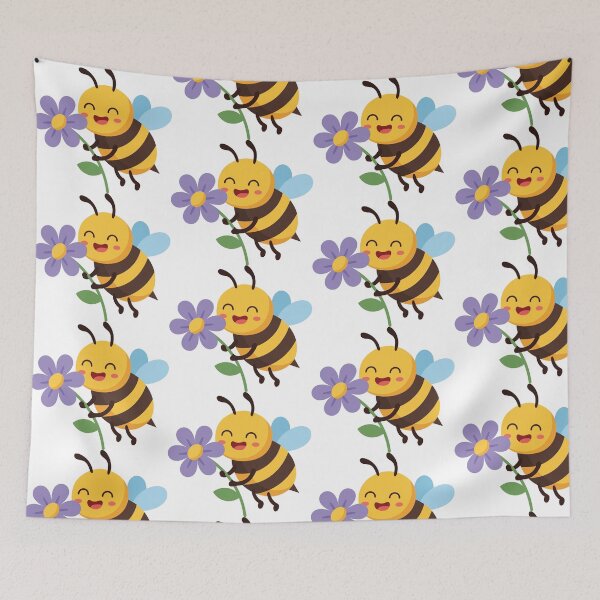 Item preview, Happy Bee With Purple Flower  designed and sold by BetweenForms.