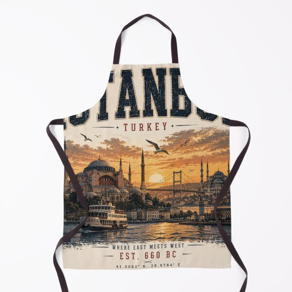 Item preview, Istanbul Sunset Skyline Vintage | Turkey City Aesthetic Travel Streetwear designed and sold by Kate1art.