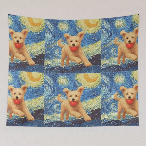 Item preview, Doodle Daisy jumping out of moonlit painting designed and sold by Doodles Down South.