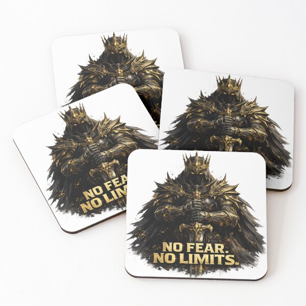 Item preview, No Fear No Limits Shirt, Dark Warrior Graphic Tee, Motivational Streetwear, Powerful Knight Design, Gym Mindset T-Shirt designed and sold by Falcoreale.