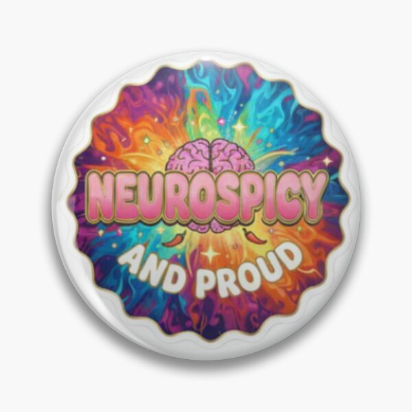 Item preview, Neurospicy and Proud Retro Psychedelic Brain Sticker designed and sold by happyshirt27.