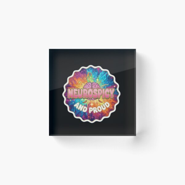 Item preview, Neurospicy and Proud Retro Psychedelic Brain Sticker designed and sold by happyshirt27.