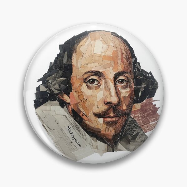 Item preview, Shakespeare – Literary Collage Portrait Art Print | Hipster Bard Constructivist Poster designed and sold by OzzFrequency.