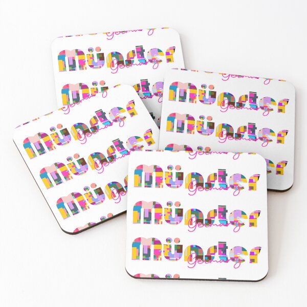 Item preview, Münster, Germany, Vibrant Abstract City Typography Art designed and sold by Wanderful-roads.