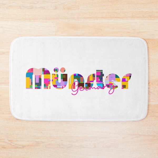 Item preview, Münster, Germany, Vibrant Abstract City Typography Art designed and sold by Wanderful-roads.
