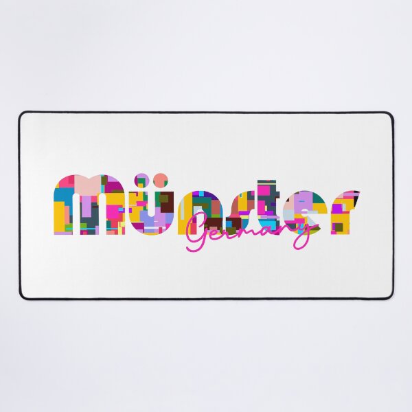 Item preview, Münster, Germany, Vibrant Abstract City Typography Art designed and sold by Wanderful-roads.